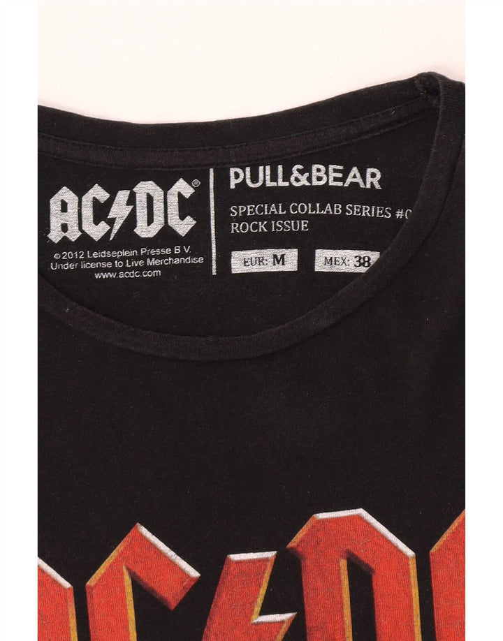 Pull & Bear Hombre Camiseta Gráfica Top Medium Black