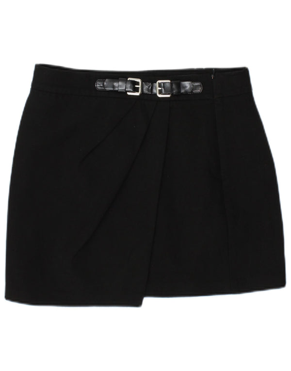 Zara Mujer Mini Falda Pequeña W27 Poliéster Negro