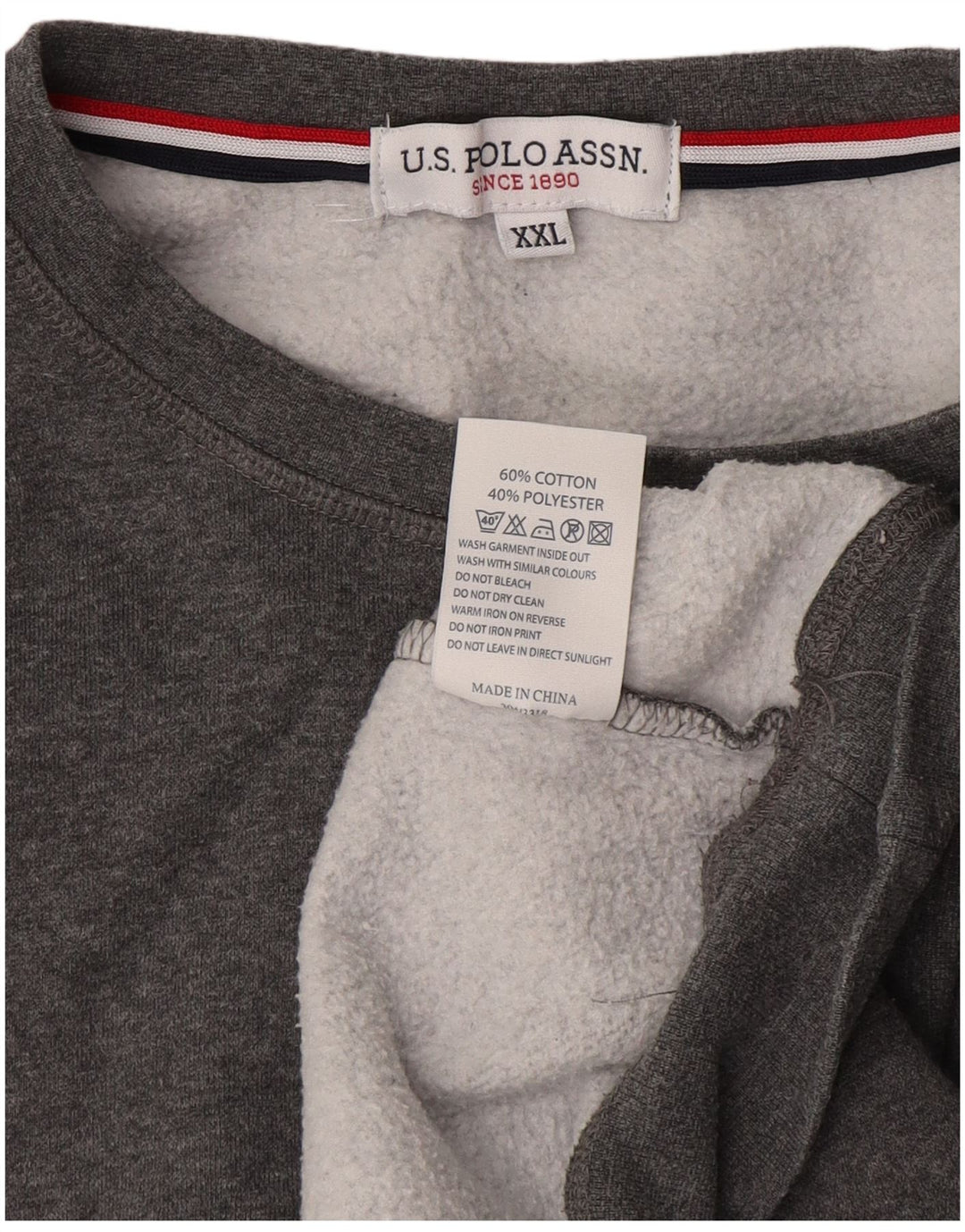 Asociación de Polo de EE. UU. Sudadera para hombre Jumper 2XL Algodón gris