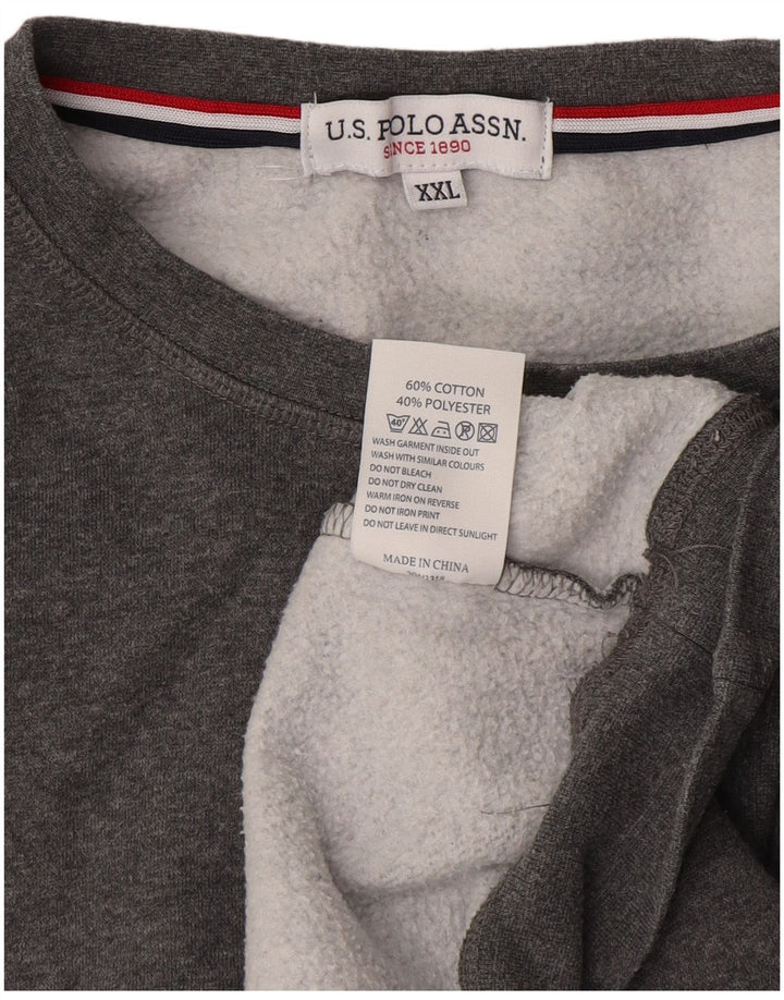 Asociación de Polo de EE. UU. Sudadera para hombre Jumper 2XL Algodón gris