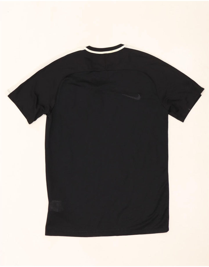 Camiseta Nike Dri Fit para hombre Top medio negro color block Poliéster