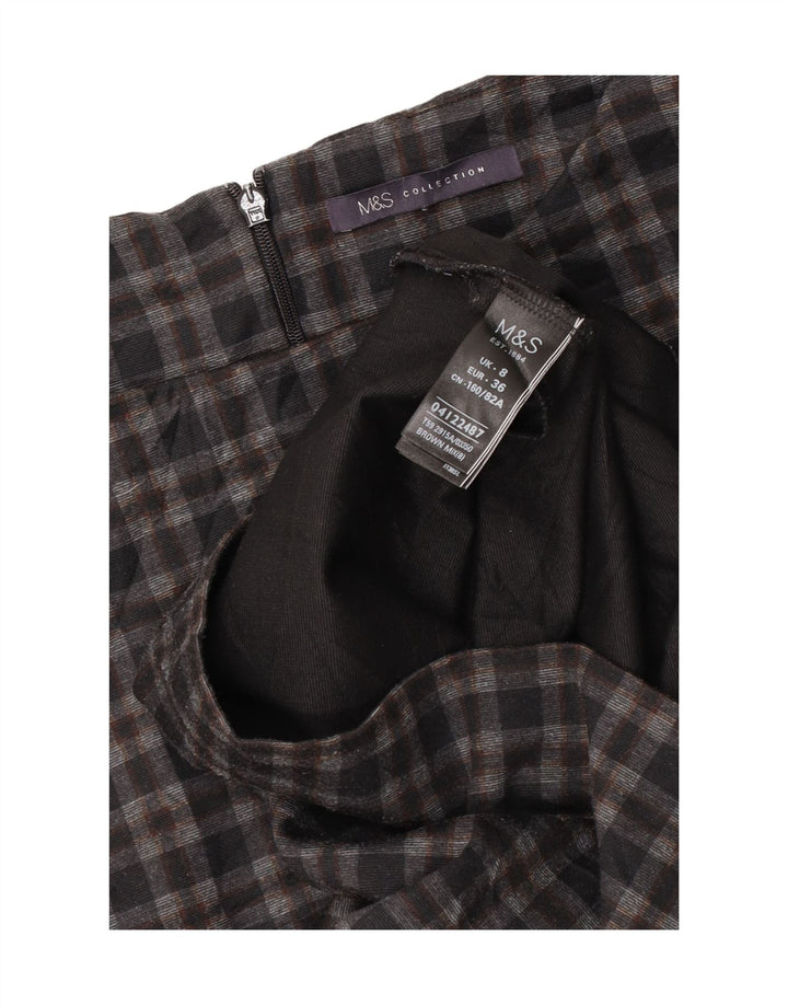 Marks & Spencer Blusa de manga 3/4 para mujer UK 8 Small Grey Check
