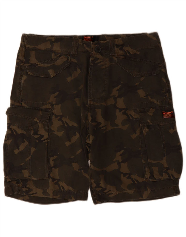 SUPERDRY Shorts cargo para hombre W29 Small Khaki Camuflaje Algodón