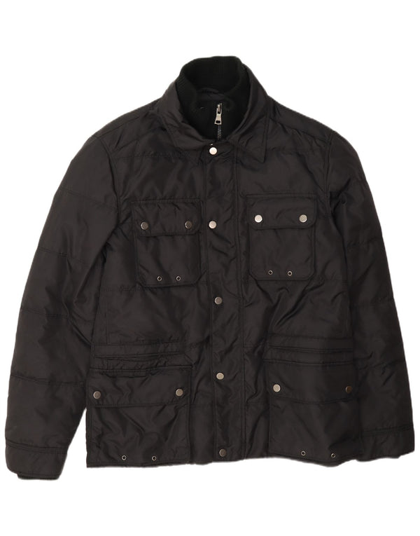 Best Company Chaqueta acolchada para hombre UK 38 Medium Black Nylon