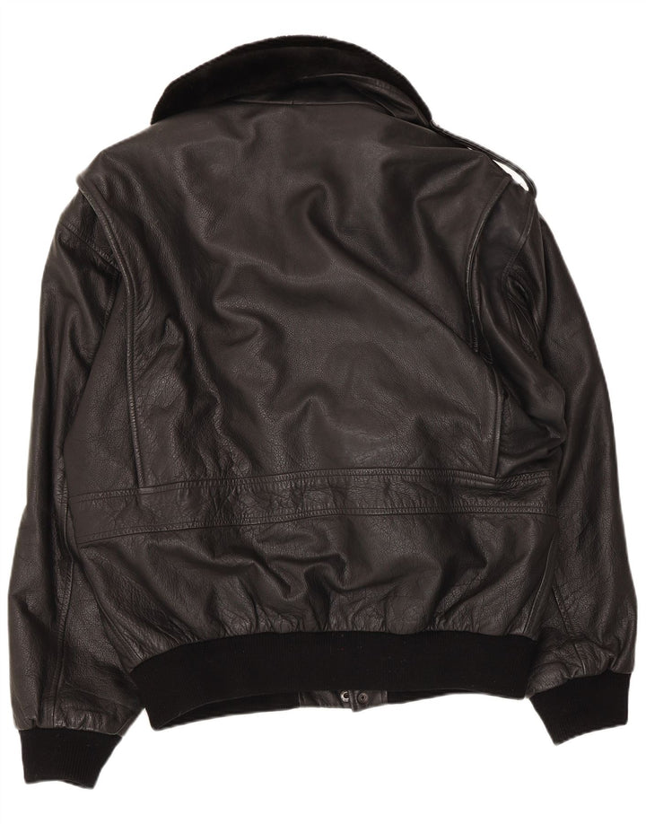 Conbipel Chaqueta de cuero para hombre IT 52 Grande Negro