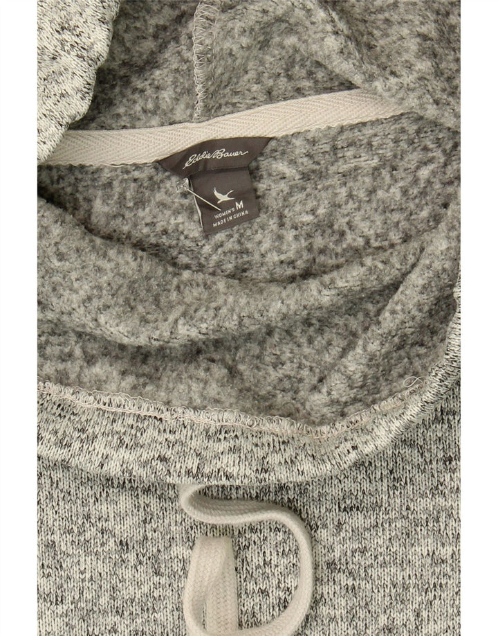 EDDIE BAUER Womens Sweatshirt Jumper UK 12 Medium Grey Flecked Polyester Vintage Eddie Bauer and Second-Hand Eddie Bauer from Messina Hembry 