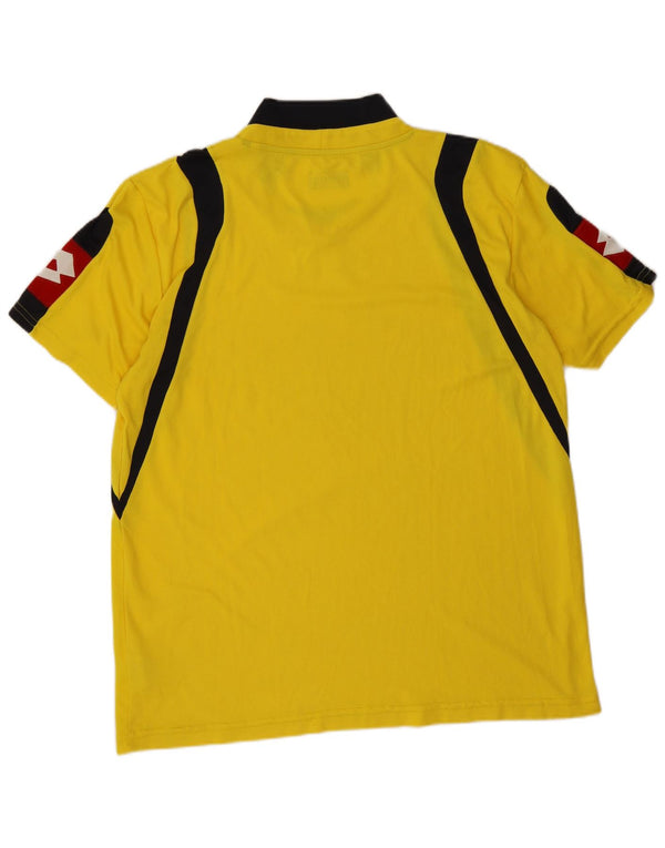 Lotto Camiseta para hombre Top 2XL Amarillo Colorblock Poliéster