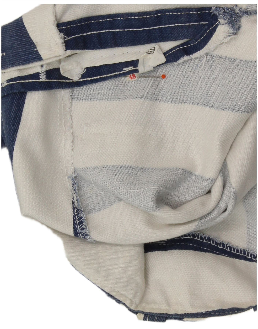 VINTAGE Pantalones casuales de cintura alta para mujer IT 48 XL W34 L31 Azul Retro