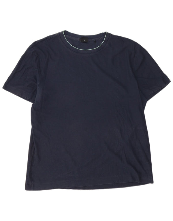 Hugo Boss Hombre Camiseta Slim Fit Top XL Algodón Azul Marino