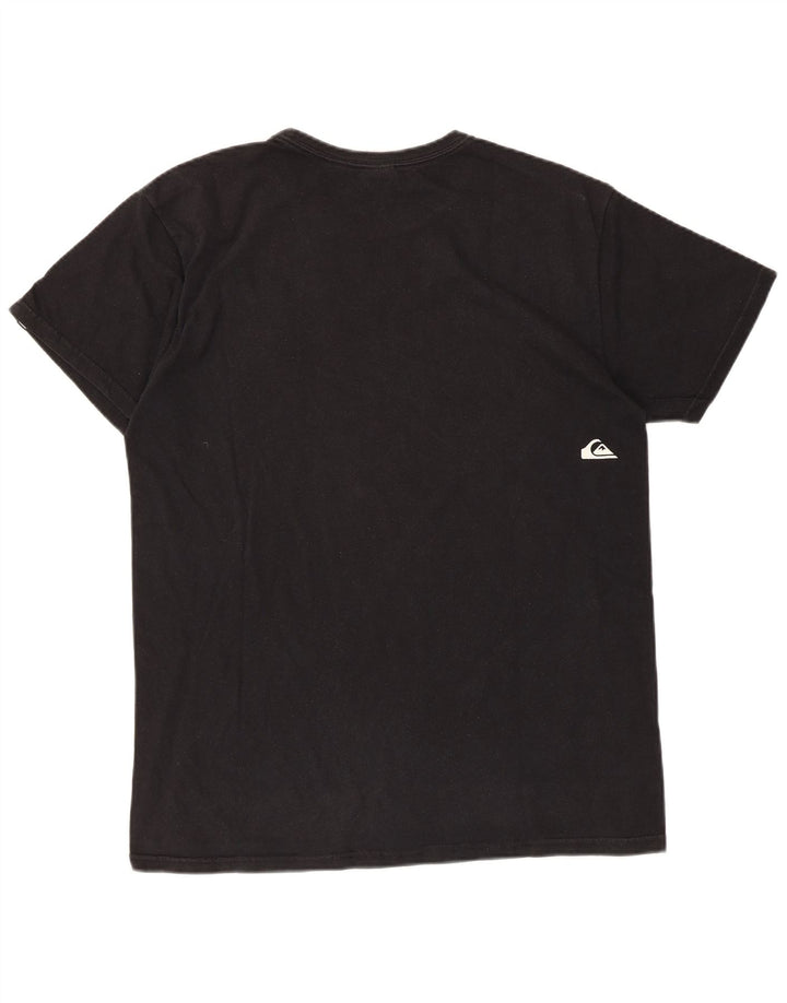 Quiksilver - Camiseta gráfica para hombre, talla mediana, algodón negro