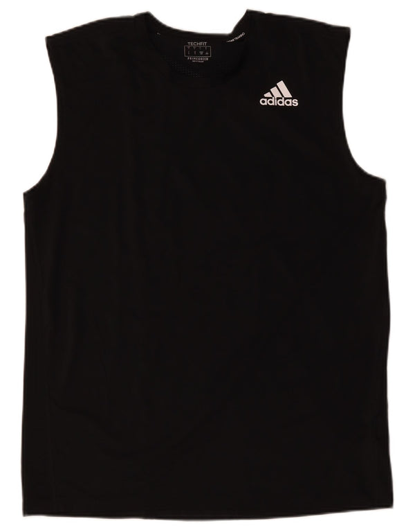 Adidas Hombre Aeroready Chaleco Top Grande Poliéster Negro
