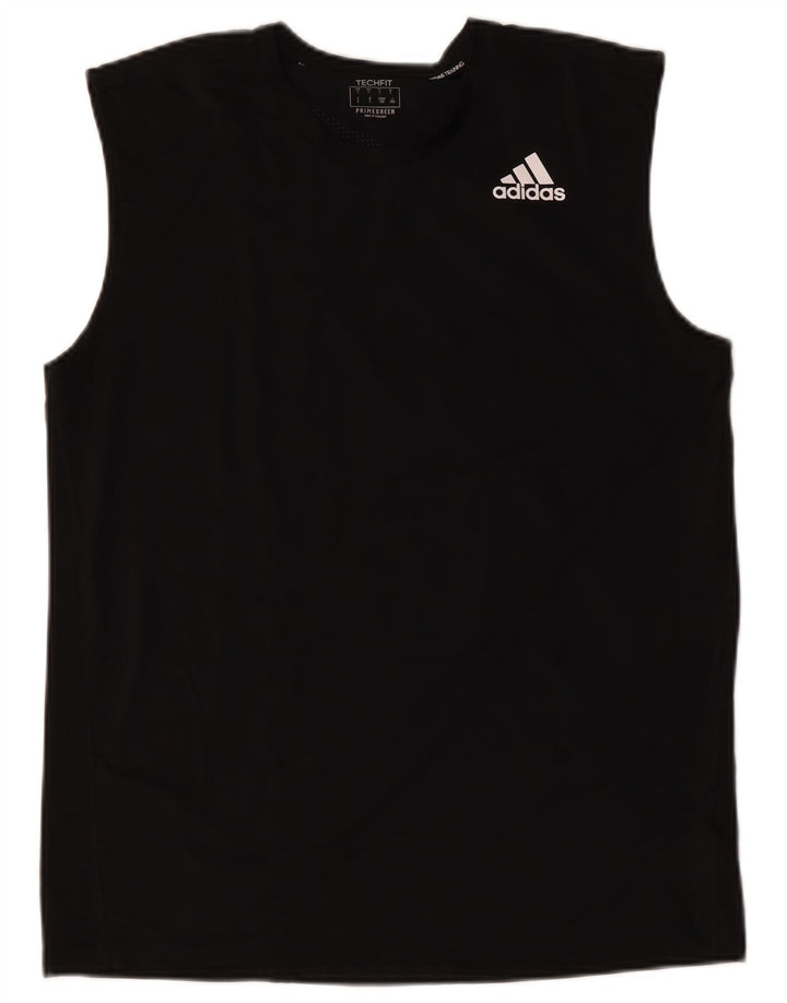 Adidas Hombre Aeroready Chaleco Top Grande Poliéster Negro