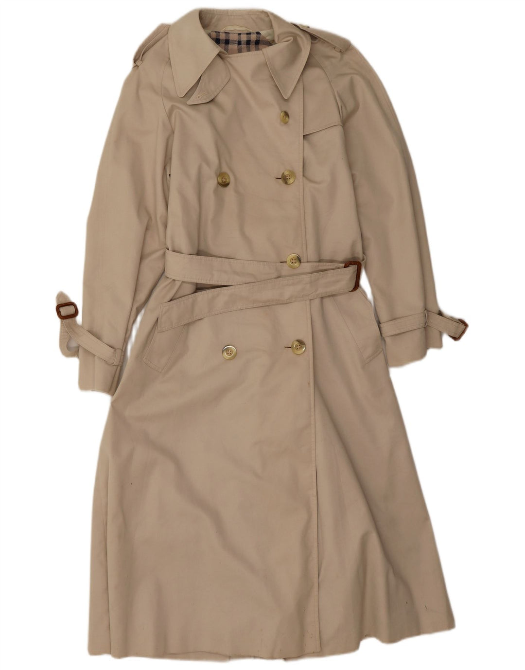 Aquarama Gabardina para mujer UK 10 Small Beige Poliéster