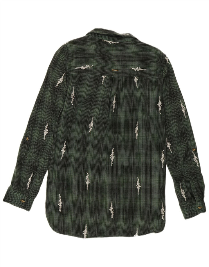 Camisa de franela extragrande para mujer de White Stuff UK 6 XS Algodón a cuadros verdes