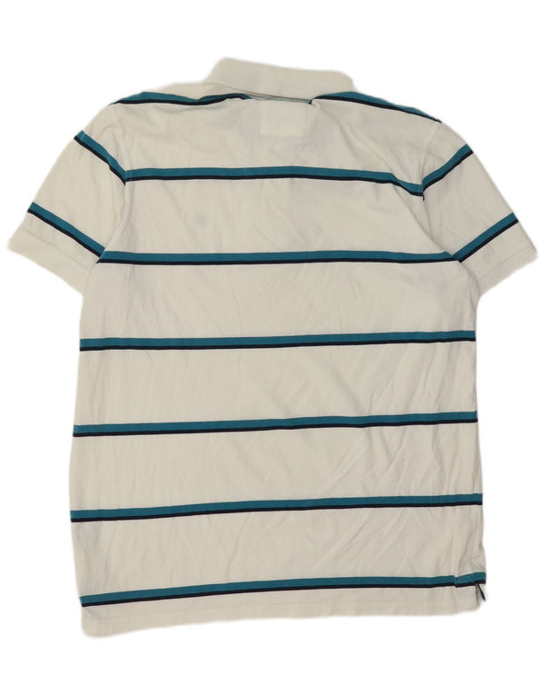 Crew Clothing Polo para hombre XL Algodón a rayas blancas