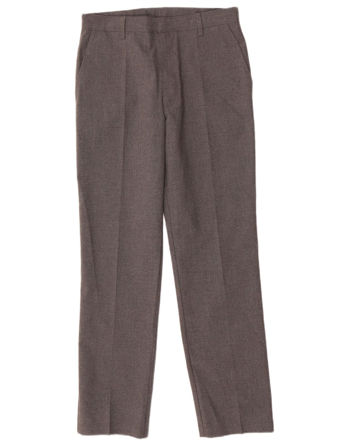 Marks & Spencer Pantalones de traje para niños 12-13 años W28 L28 Poliéster gris