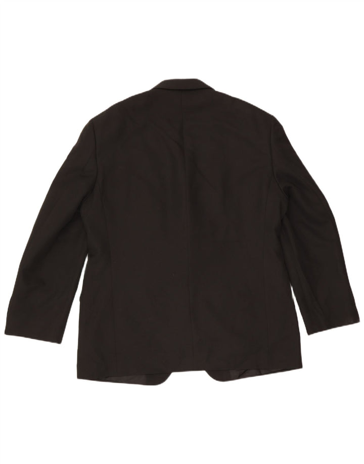 Marks & Spencer Chaqueta tipo blazer de 3 botones para hombre UK 42 Grande Poliéster negro