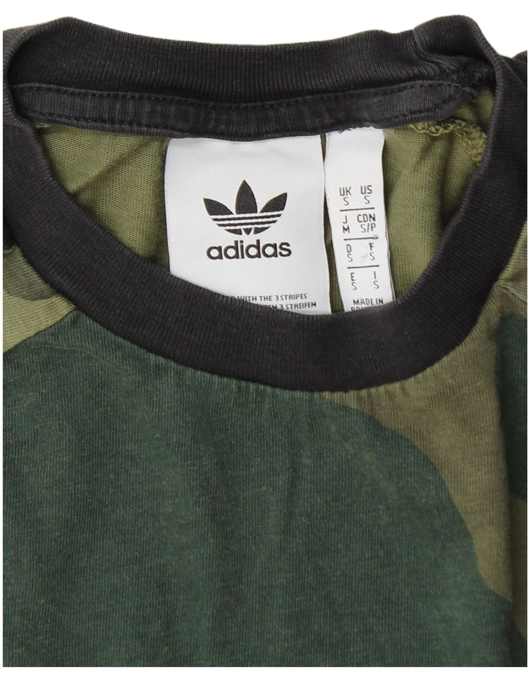 ADIDAS Camiseta Hombre Top Small Khaki Camuflaje Algodón