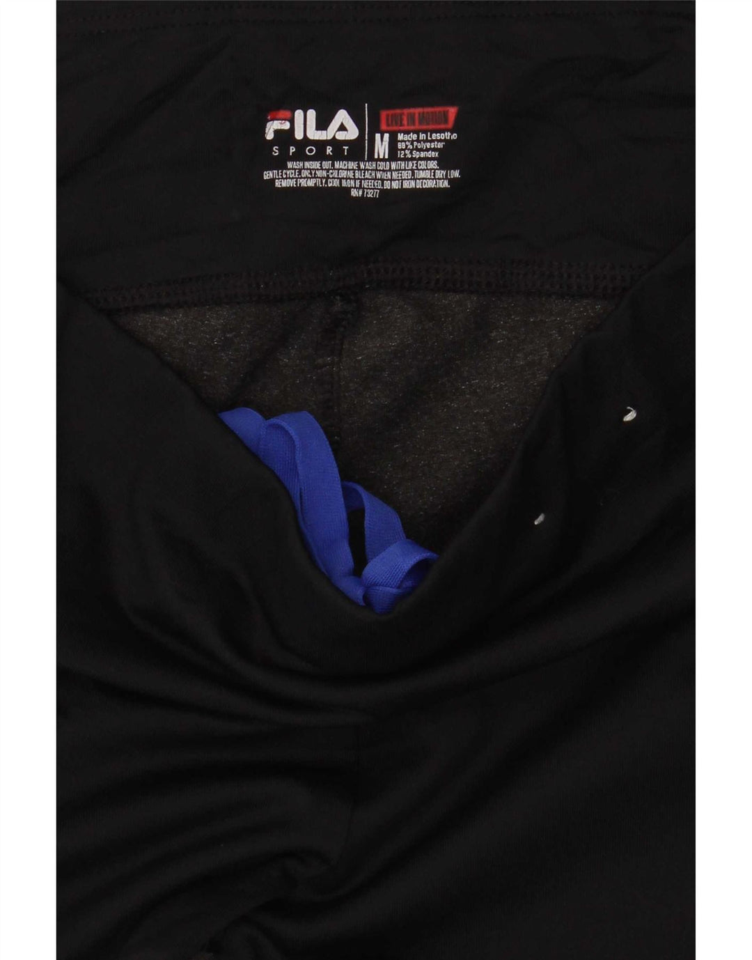 Fila Leggings Capri para mujer UK 44 Poliéster con bloques de color negro mediano