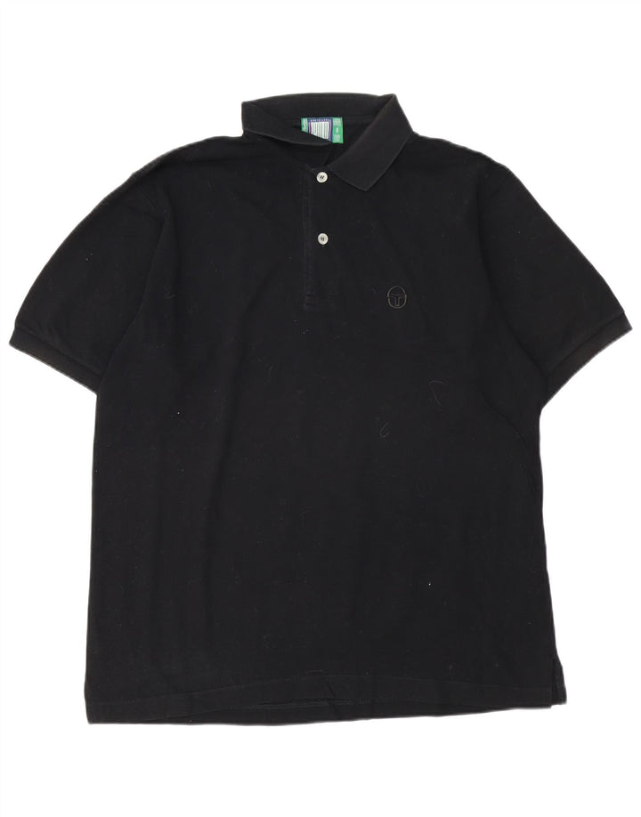 SERGIO TACCHINI Polo Hombre Grande Algodón Negro