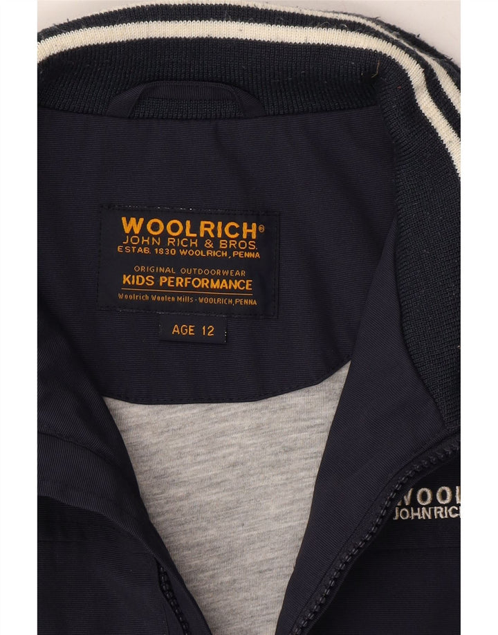 WOOLRICH Boys Bomber Jacket 11-12 Years Navy Blue Nylon Vintage Woolrich and Second-Hand Woolrich from Messina Hembry 