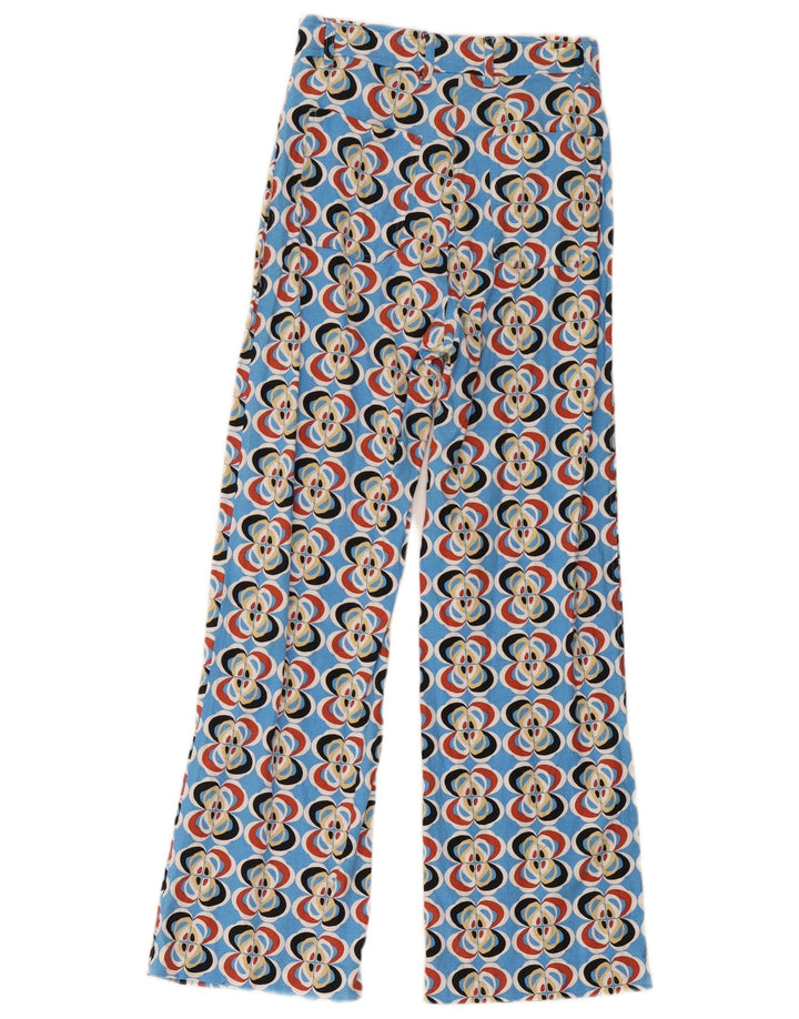 Zara Mujer Pantalones Casuales Estampado Abstracto XS W24 L28 Multicolor