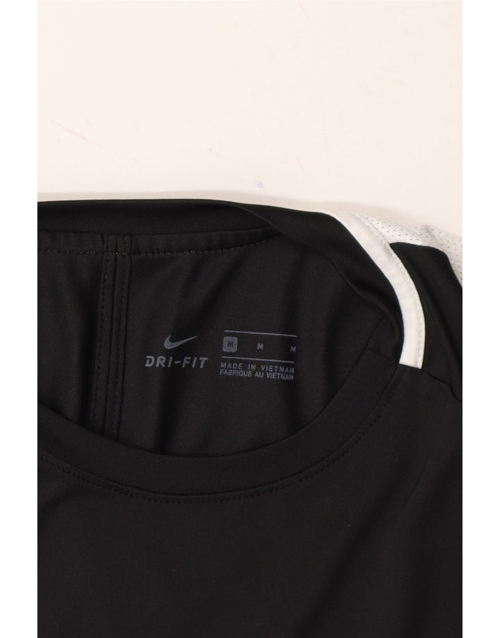 NIKE Mens Dri Fit T-Shirt Top Medium Black Polyester Vintage Nike and Second-Hand Nike from Messina Hembry 