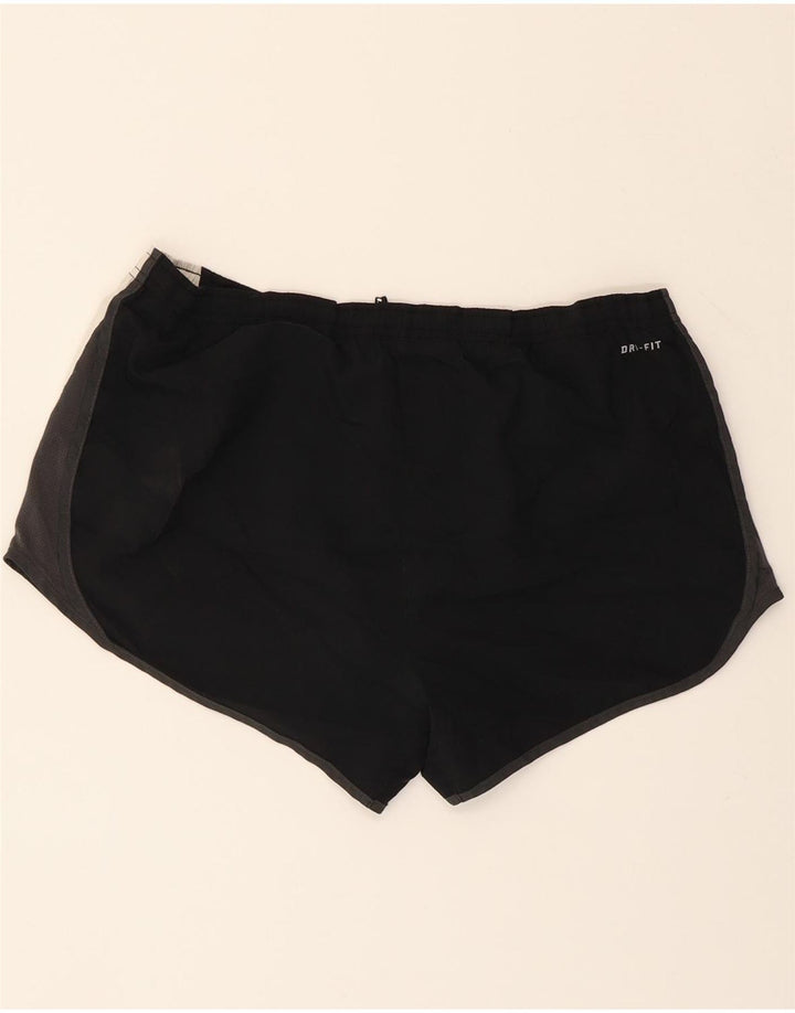 NIKE Womens Dri Fit Sport Shorts UK 14 Medium Black Colourblock Polyester Vintage Nike and Second-Hand Nike from Messina Hembry 