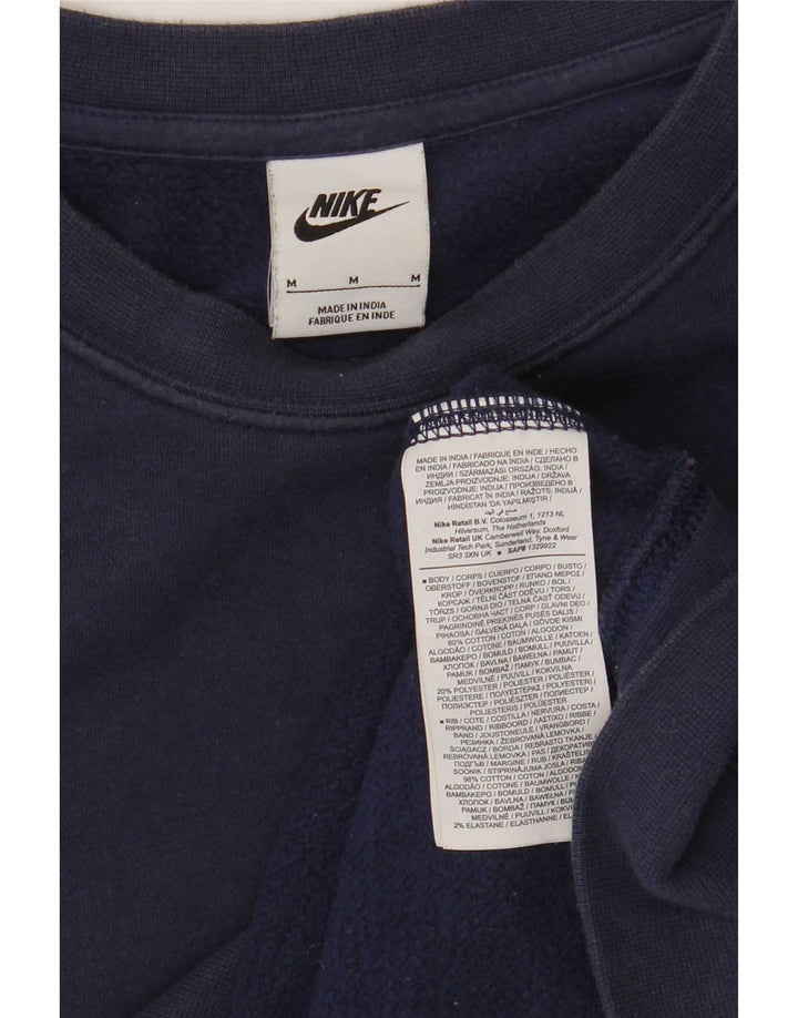 Nike Hombre Sudadera con gráfico tipo jersey de algodón azul marino mediano