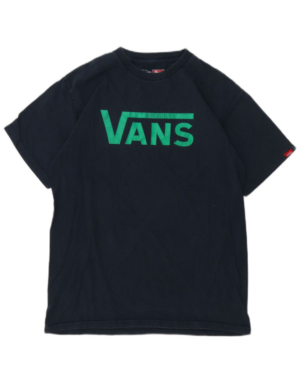 Vans Camiseta con gráfico de ajuste clásico para hombre Top mediano de algodón azul marino