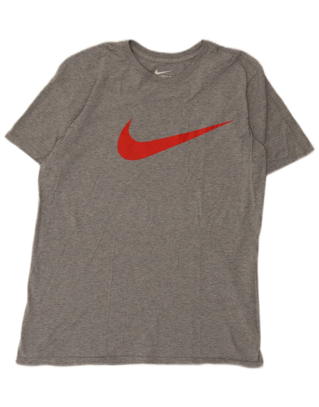 Nike Camiseta con gráfico de corte atlético para hombre Top de algodón gris medio