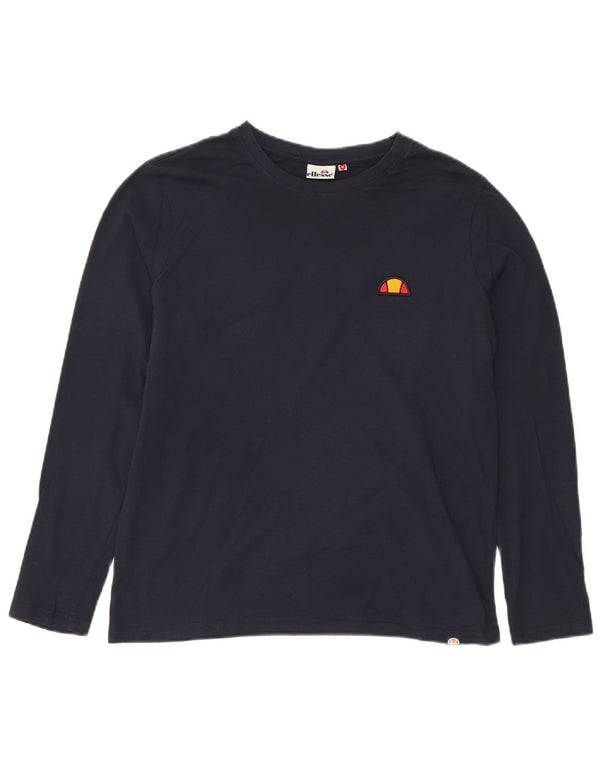 Camiseta Ellesse Hombre Manga Larga Algodón Azul Marino Medio