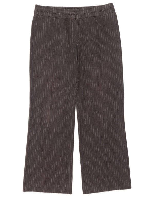 Marks & Spencer Pantalones Casuales para Mujer UK 40 Large W32 L30 Gris Pinstripe