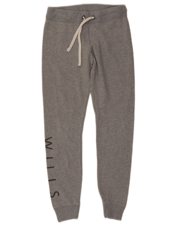 Jack Wills Pantalones de chándal gráficos para mujer Joggers UK 6 XS Gris Algodón