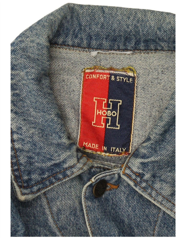 Vintage hombres chaqueta de mezclilla Reino Unido 40 azul grande