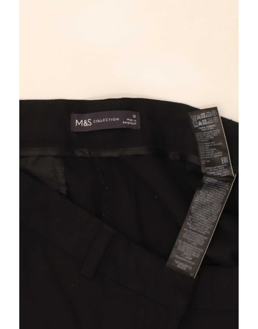 Marks & Spencer - Pantalón corto para mujer, talla 40, talla M, W30, L25, color negro