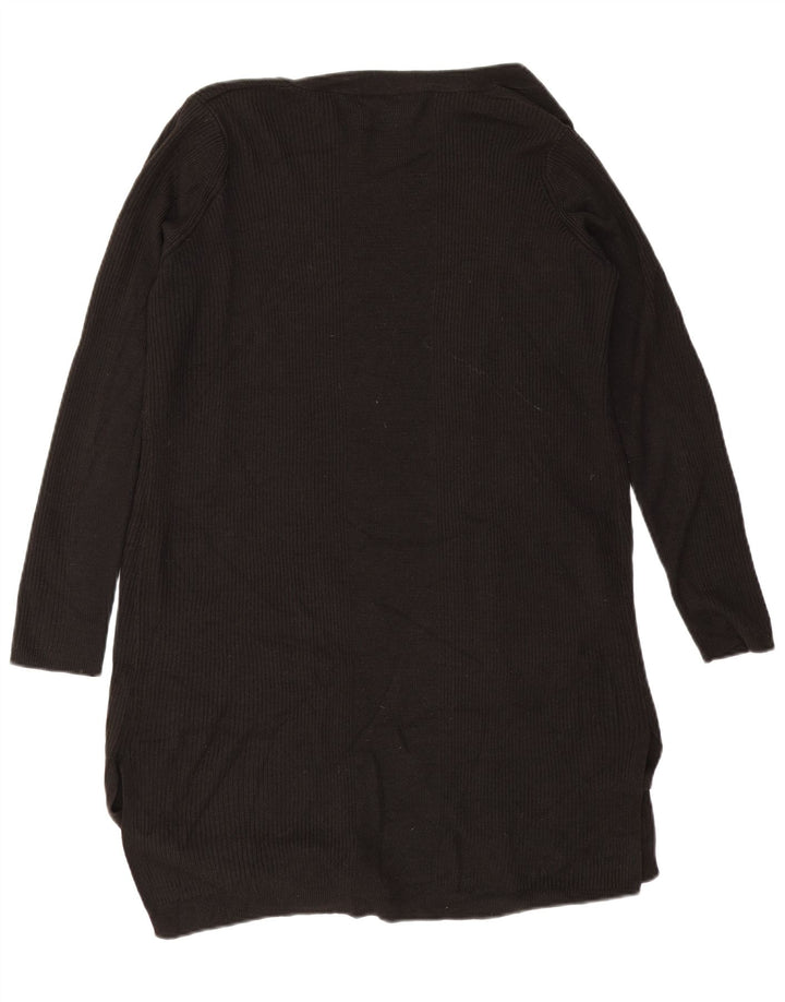 Marks & Spencer Suéter Cárdigan Abierto Largo para Mujer UK 46 Grande Negro