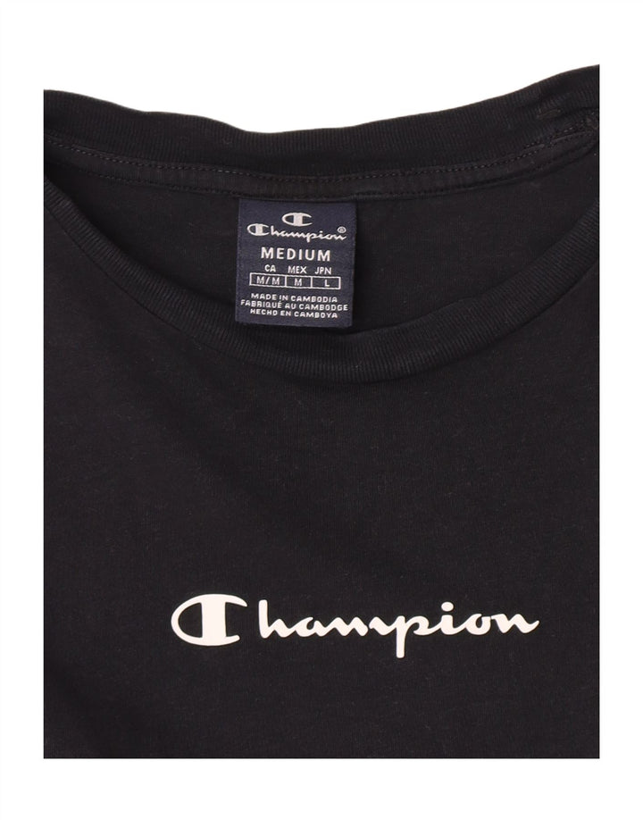 Champion Camiseta Gráfica Para Hombre Top Medium Black Colorblock