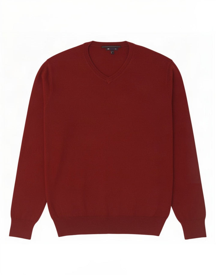 Gap Jersey con Cuello en V para Hombre, Jersey Grande de algodón Granate