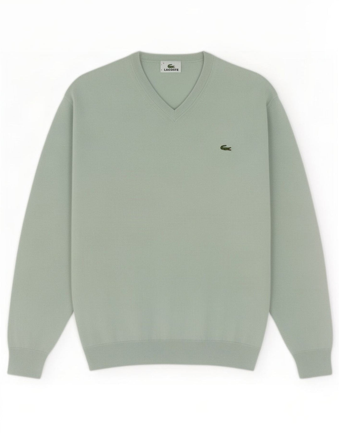 Lacoste - Jersey con cuello en V para hombre, talla 4, algodón turquesa mediano