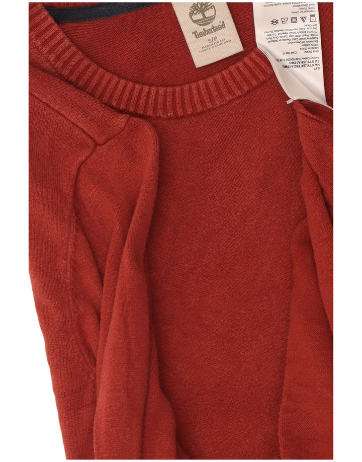 TIMBERLAND Jersey con Cuello Barco para Hombre, Jersey pequeño de algodón Rojo