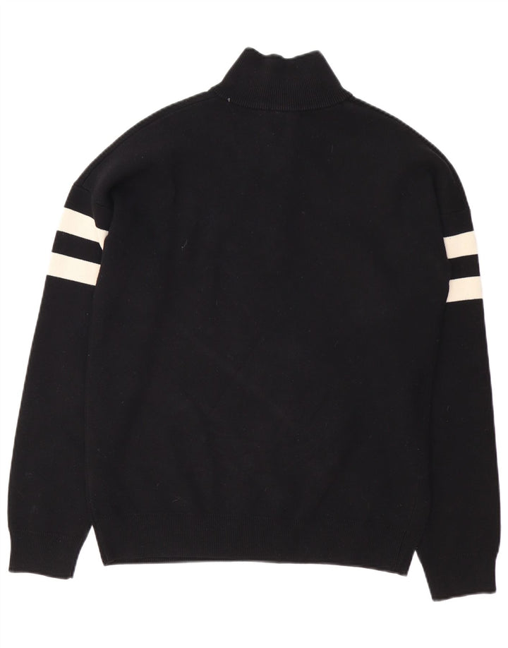 French Connection Jersey De Hombre Con Cremallera Y Cuello En Color Bloque Pequeño Negro