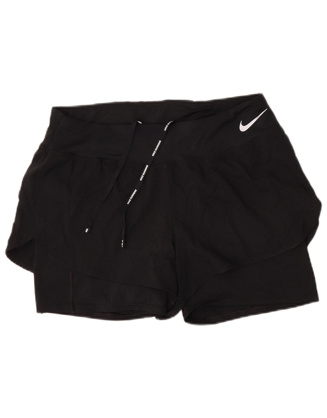 Nike - Pantalones cortos deportivos Dri Fit para mujer, talla 40, talla grande, poliéster negro