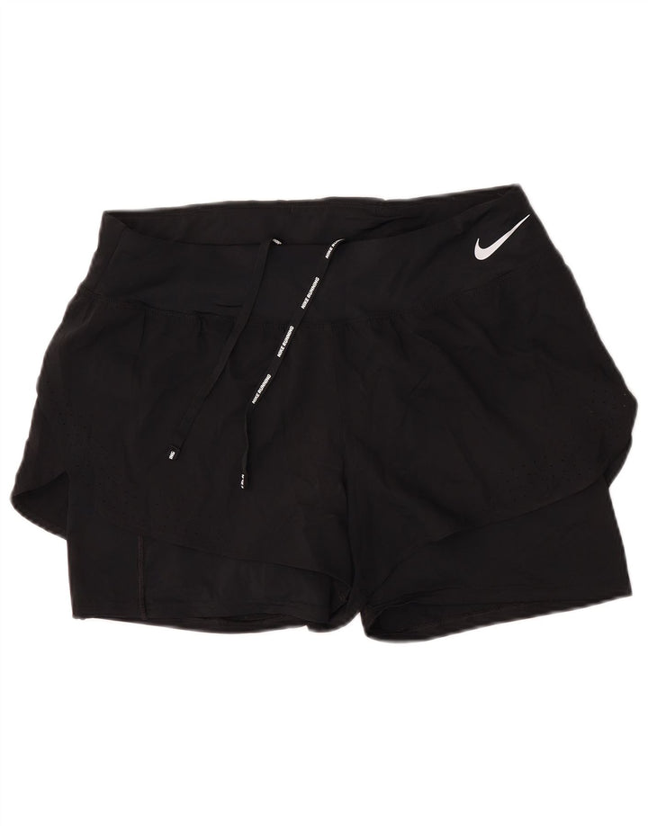 Nike - Pantalones cortos deportivos Dri Fit para mujer, talla 40, talla grande, poliéster negro