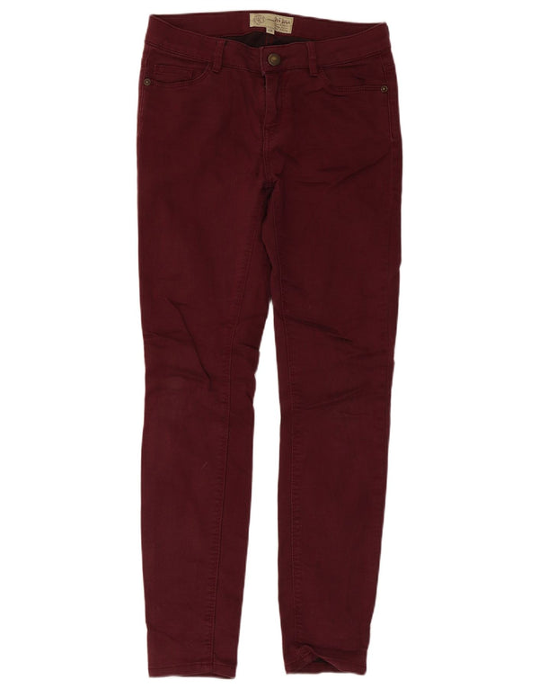Pantalones informales ajustados para mujer Fat Face UK 8 Small W28 L27 Granate