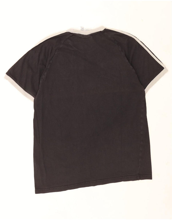 Adidas - Camiseta para hombre, talla grande, algodón negro