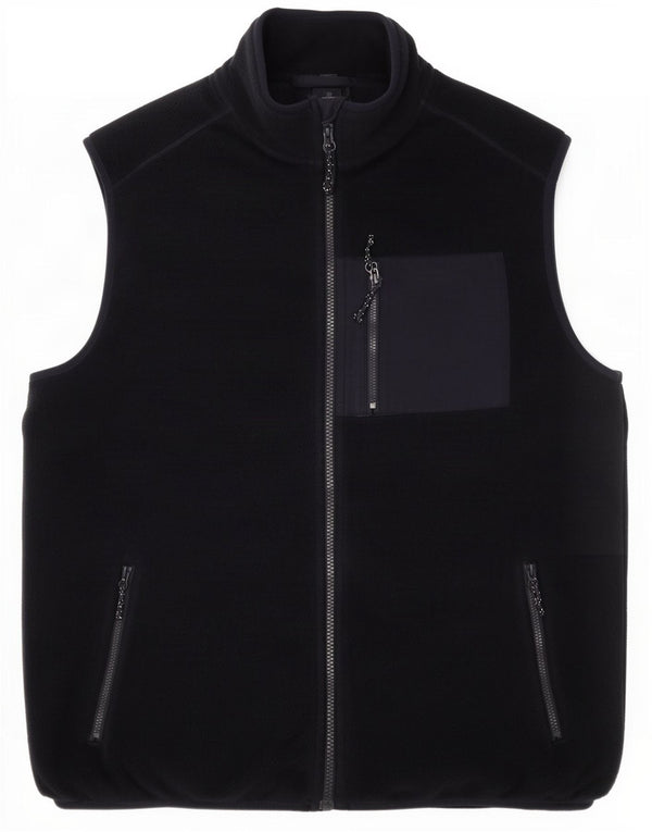 Marks & Spencer Mens Fleece Gilet UK 40 Large Navy Blue Polyester
