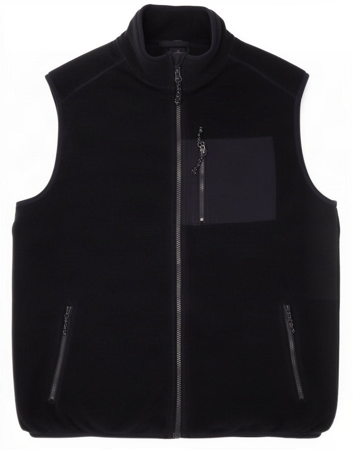Marks & Spencer Chaleco polar para hombre UK 40 Large Poliéster azul marino