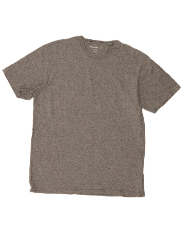 Eddie Bauer Camiseta alta para hombre Top grande de algodón gris
