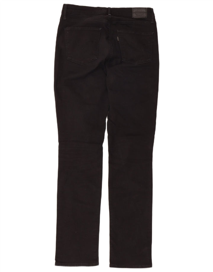 LEVI'S Jeans rectos de talle alto 724 para mujer W31 L31 Algodón negro